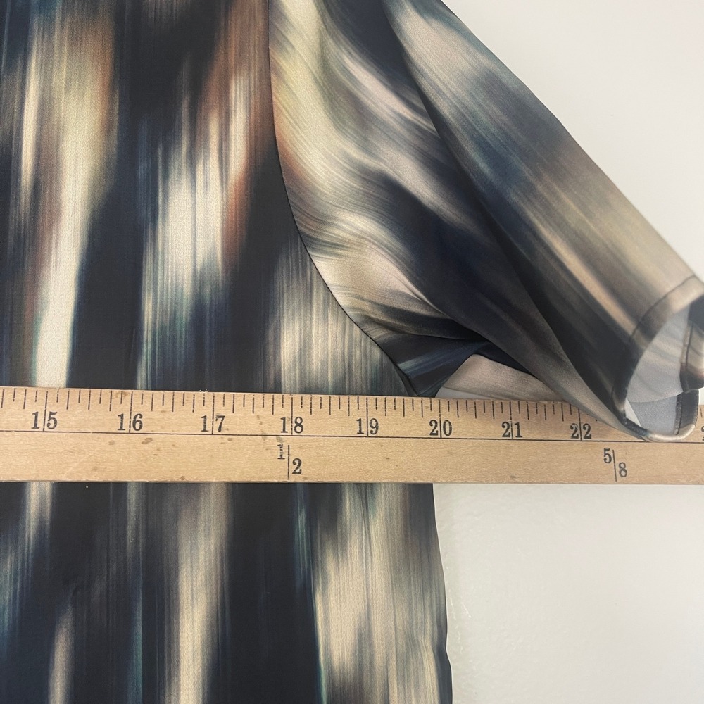 H&M Satin Abstract Print Short Sleeve Shift Dress Women's Size Small - Picture 7 of 8